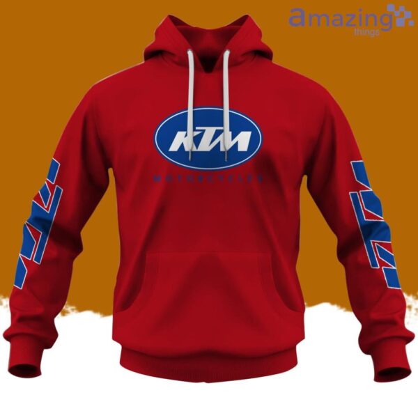 Vintage Style Red Ktm Motocross Jersey Mx Enduro Ahrma Motorcycle Dirt Bike Hoodie 3D Product Photo 1