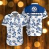 Volkswagen Beach Shirt Logo Printed White Hawaiian Shirt For Men And Women