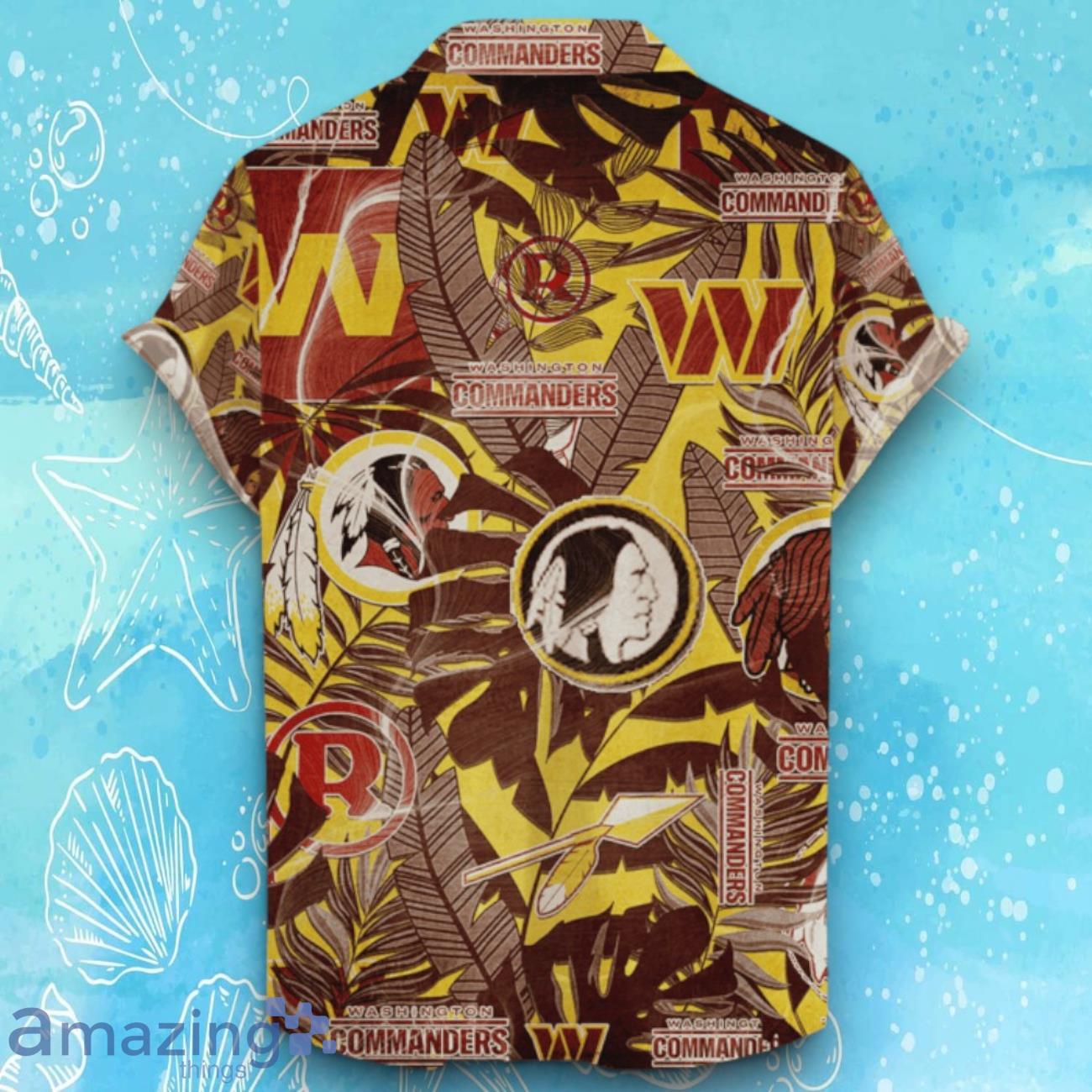 Washington Commanders Hawaiian Shirt Retro Logo Revolutions 2024 For Fans image Washington Commanders Hawaiian Shirt Retro Logo Revolutions 2024 For Fans Product Photo 2