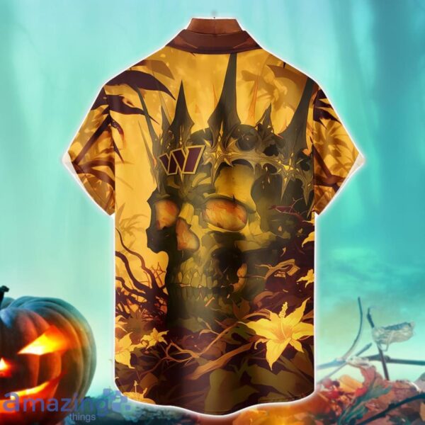 Washington Commanders NFL Skull Halloween Hawaiian Shirt Special Gift For Fans Product Photo 2