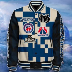 Washington Wizards Baseball Jacket Impressive Choice For Fans Product Photo 2