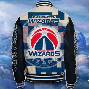 Washington Wizards Baseball Jacket Impressive Choice For Fans Product Photo 3