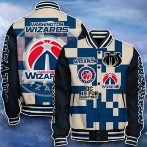 Washington Wizards Baseball Jacket Impressive Choice For Fans Product Photo 1