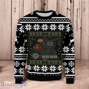 Action Figure Batman And Joker 3D Ugly Christmas Sweater Christmas Gift Hoilday