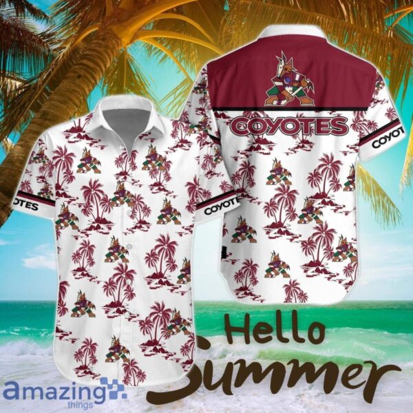 Arizona Coyotes Tropical 3D Hawaiian Shirt All Printed Logo Team Shirt Product Photo 1