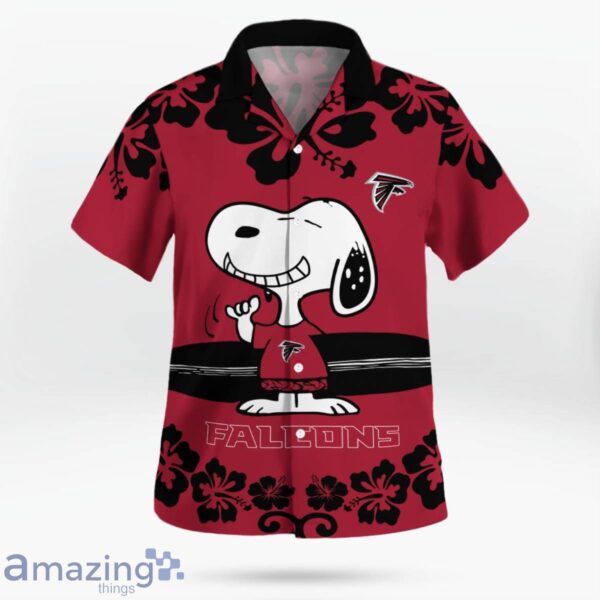 Atlanta Falcons Flower Cute Snoopy Smile Hawaiian Shirt Summer Gift Product Photo 3