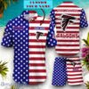 Atlanta Falcons NFL Sport American Flag Personalized Set Of Hawaiian Shirt And Shorts For Fans