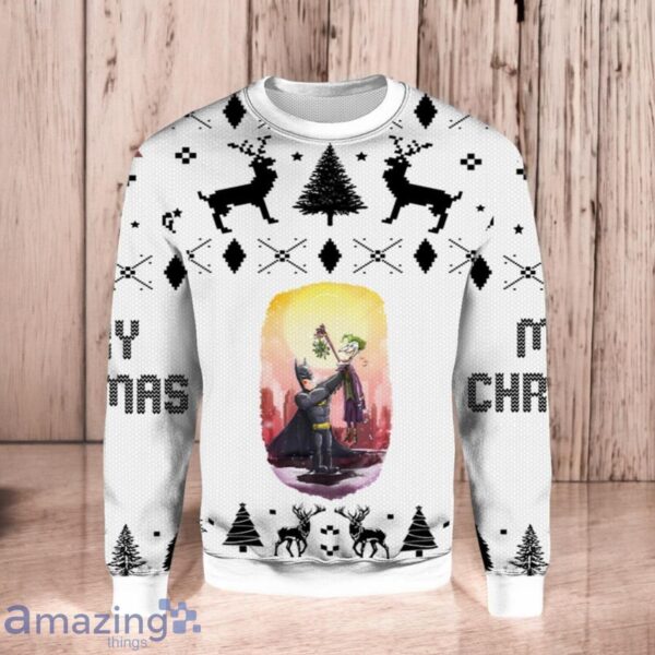 Batman And Joker 3D Ugly Christmas Sweater Christmas Gift Hoilday Product Photo 1