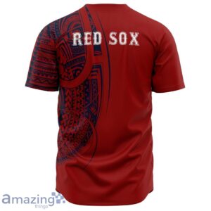 Boston Red Sox Baseball Jersey - Polynesian Design Product Photo 3