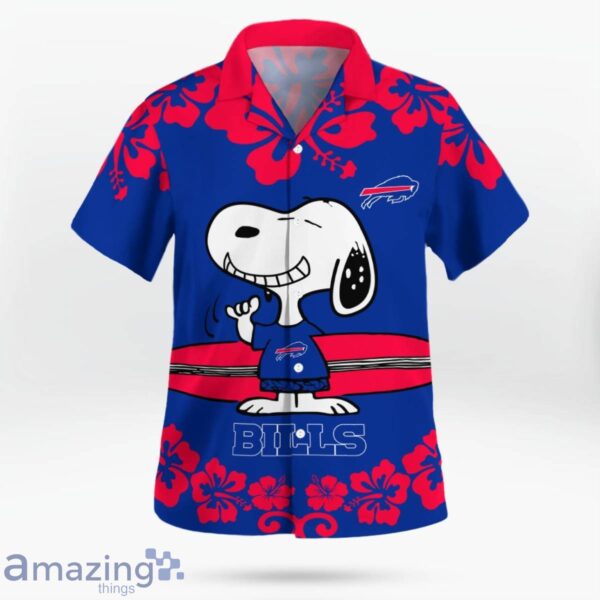 Buffalo Bills Flower Cute Snoopy Smile Hawaiian Shirt Summer Gift Product Photo 3