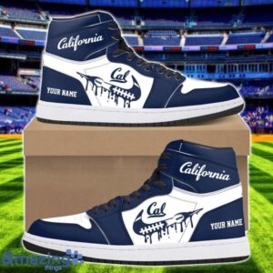 California Golden Bears Air Jordan 1 Shoes Sport Hightop Sneakers For Men And Women Custom Name Product Photo 1