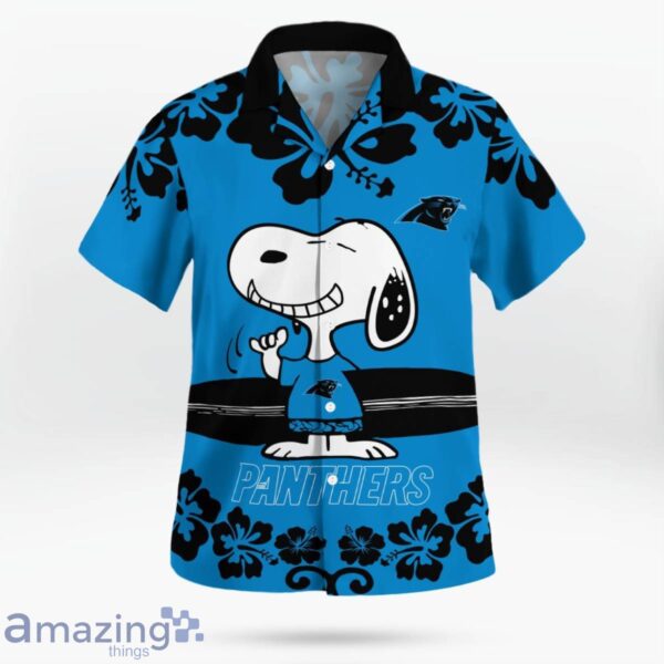 Carolina Panthers Flower Cute Snoopy Smile Hawaiian Shirt Summer Gift Product Photo 3