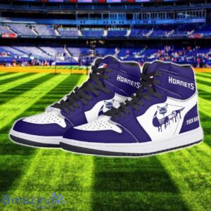 Charlotte Hornets Air Jordan 1 Shoes Sport Hightop Sneakers For Men And Women Custom Name Product Photo 2
