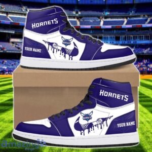 Charlotte Hornets Air Jordan 1 Shoes Sport Hightop Sneakers For Men And Women Custom Name Product Photo 1
