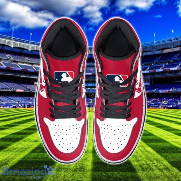 Cincinnati Reds Air Jordan 1 Shoes Sport Hightop Sneakers For Men And Women Custom Name Product Photo 3