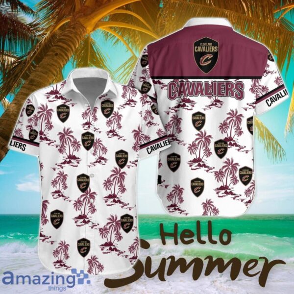 Cleveland Cavaliers White Hawaiian Shirt All Printed Logo Team Shirt Product Photo 1