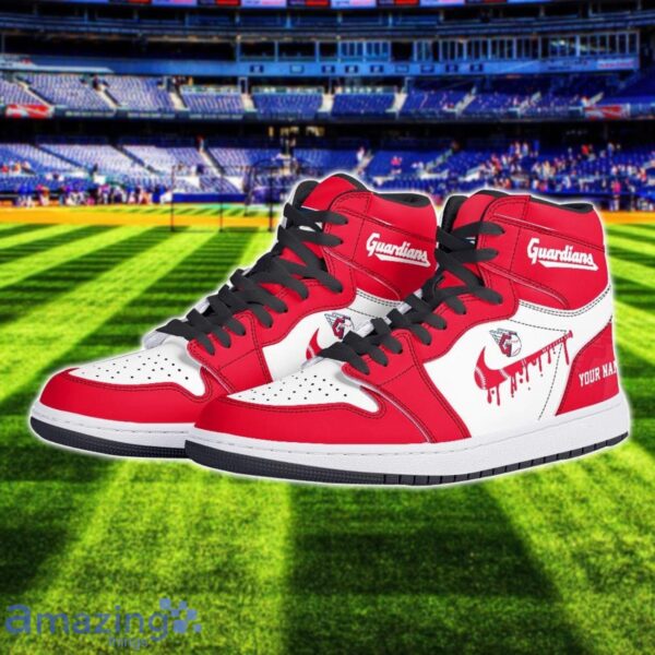 Cleveland Guardians Air Jordan 1 Shoes Sport Hightop Sneakers For Men And Women Custom Name Product Photo 2