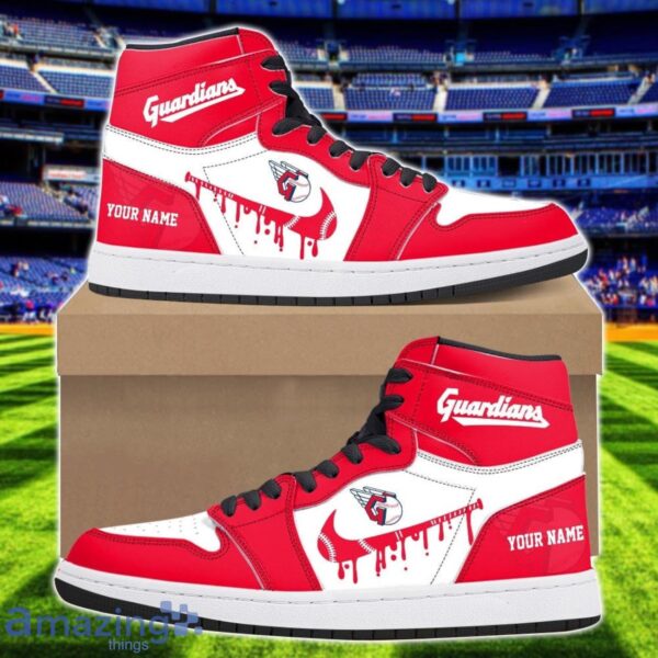 Cleveland Guardians Air Jordan 1 Shoes Sport Hightop Sneakers For Men And Women Custom Name Product Photo 1