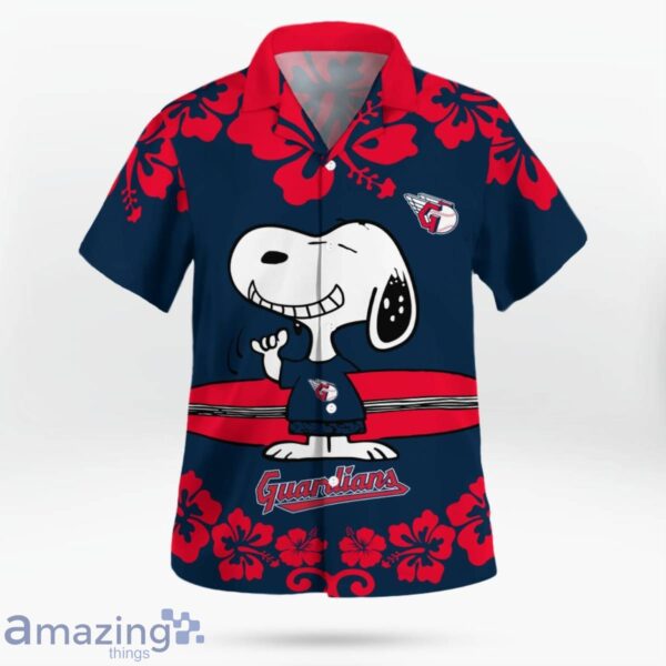 Cleveland Guardians Flower Cute Snoopy Smile Hawaiian Shirt Summer Gift Product Photo 3