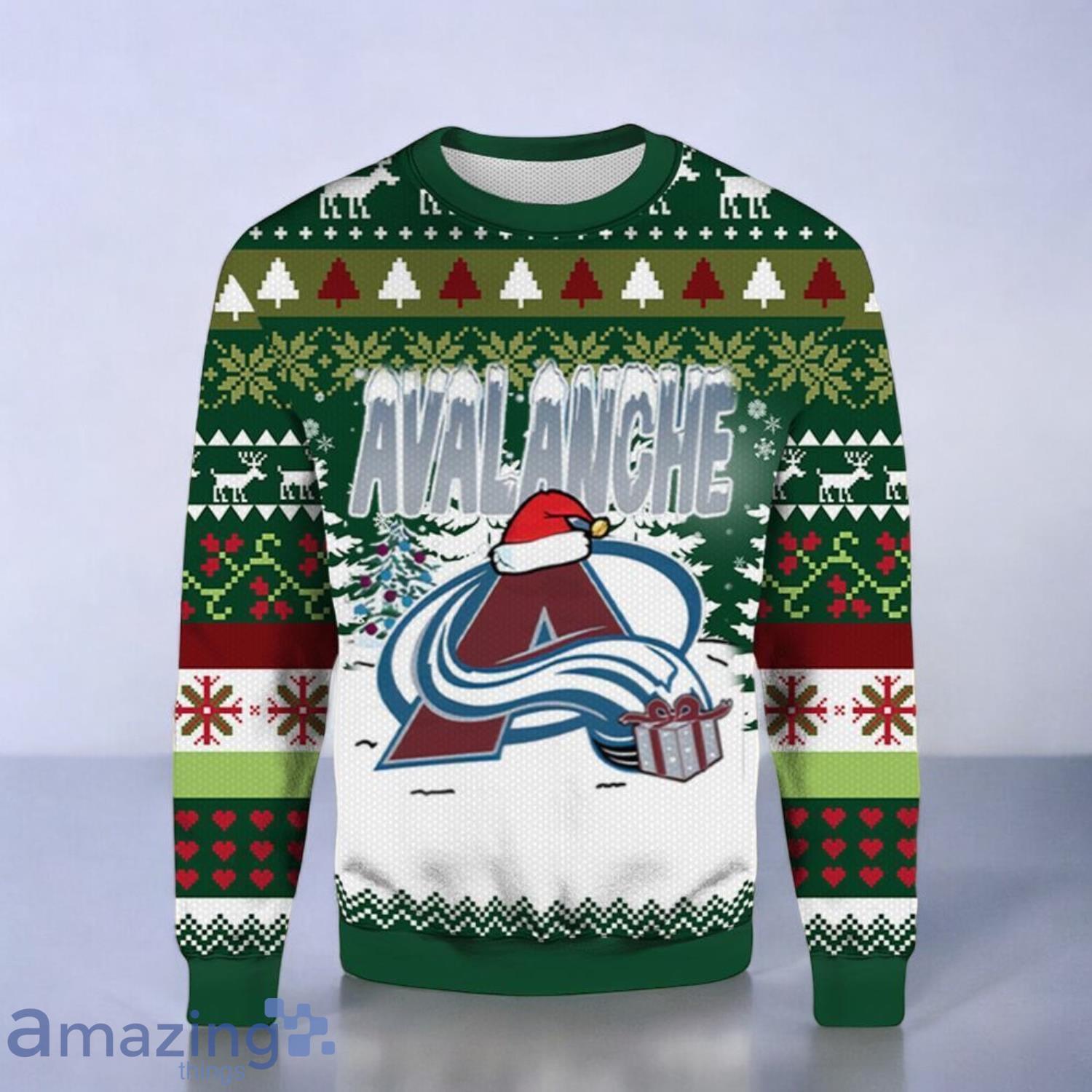 Colorado Avalanche Vintage NHL 3D Ugly Christmas Sweater Christmas Gift Ideas image Colorado Avalanche Vintage NHL 3D Ugly Christmas Sweater Christmas Gift Ideas Product Photo 1