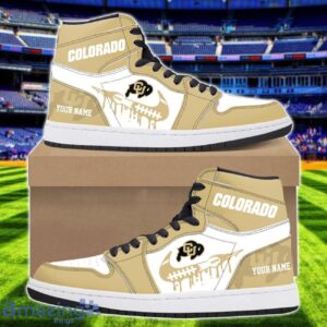 Colorado Buffaloes Air Jordan 1 Shoes Sport Hightop Sneakers For Men And Women Custom Name Product Photo 1