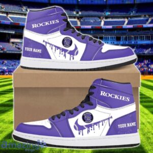 Colorado Rockies Air Jordan 1 Shoes Sport Hightop Sneakers For Men And Women Custom Name Product Photo 1