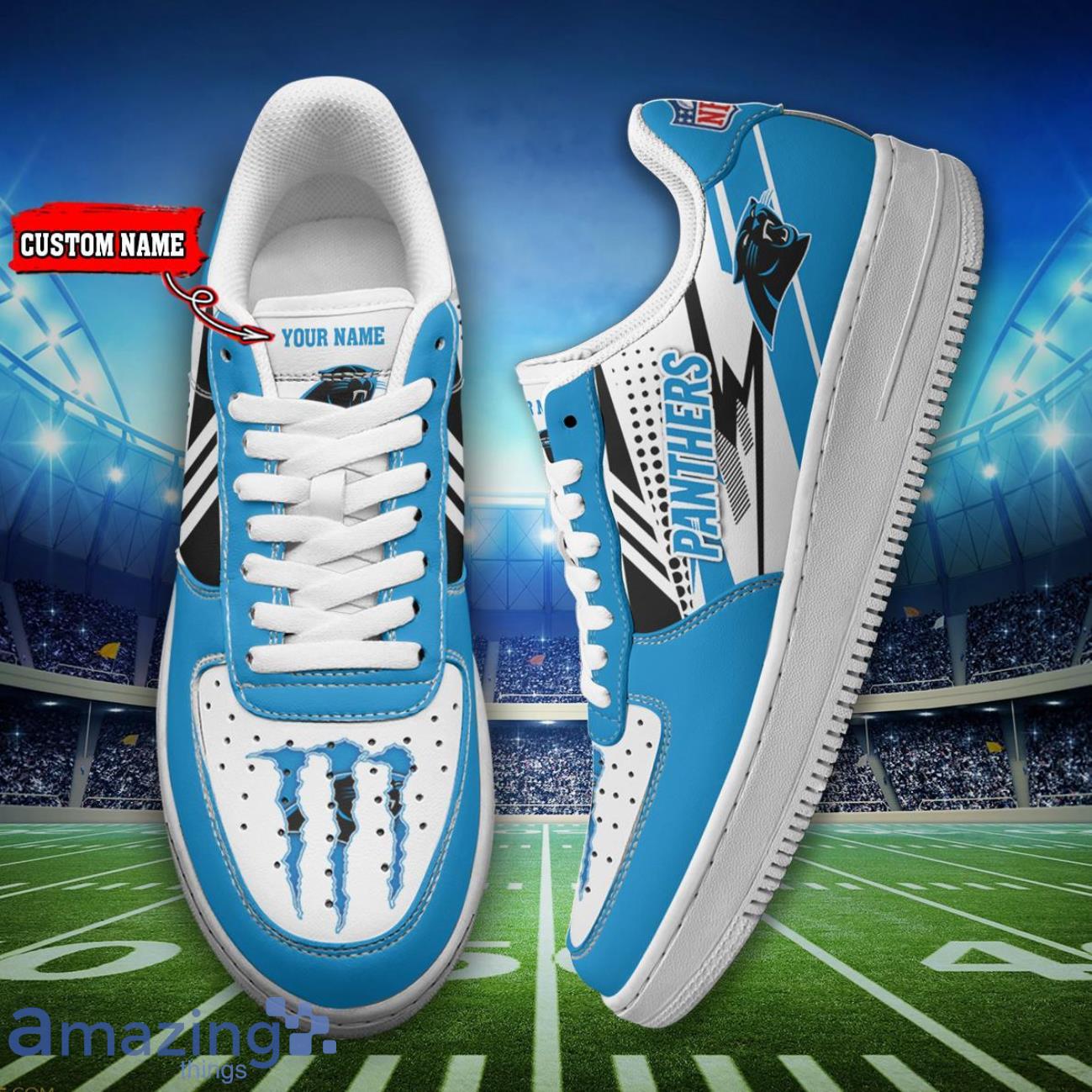Custom Name Carolina Panthers NAF Sneaker Air Force Shoes For Men And Women image Custom Name Carolina Panthers NAF Sneaker Air Force Shoes For Men And Women Product Photo 1