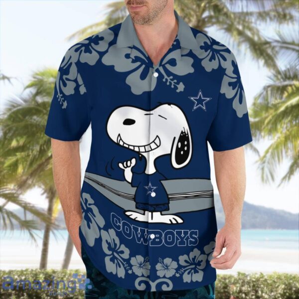 Dallas Cowboys Flower Cute Snoopy Smile Hawaiian Shirt Summer Gift Product Photo 2