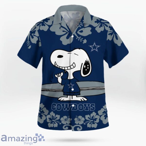 Dallas Cowboys Flower Cute Snoopy Smile Hawaiian Shirt Summer Gift Product Photo 3