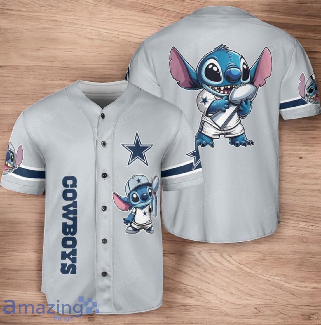 Dallas Cowboys Stitch Custom Number & Name Baseball Jersey For Fans image Dallas Cowboys Stitch Custom Number & Name Baseball Jersey For Fans Product Photo 1