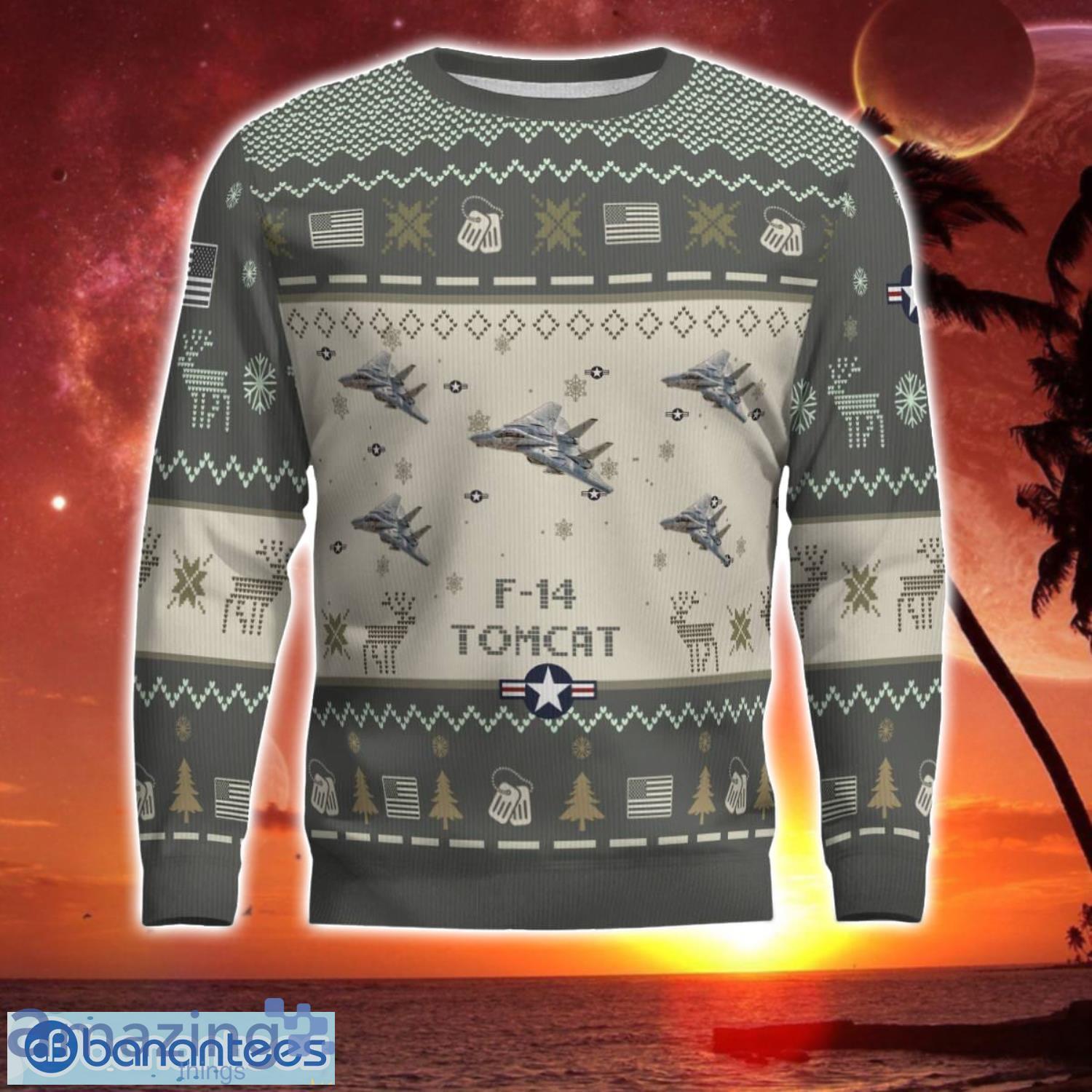 F 14 Tomcat F14 3D Sweater Aircraft Ugly Christmas Sweater Men Women Hoilday Gift image F-14 Tomcat F14 3D Sweater Aircraft Ugly Christmas Sweater Men Women Hoilday Gift Product Photo 2