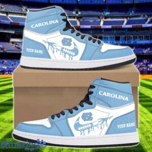 North Carolina Tar Heels Air Jordan 1 Shoes Sport Hightop Sneakers For Men And Women Custom Name Product Photo 1