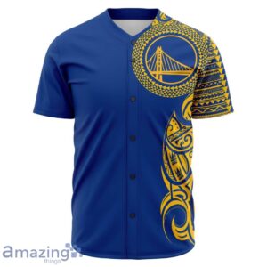Golden State Warriors Baseball JERSEY Polynesian Design For Fans Product Photo 2