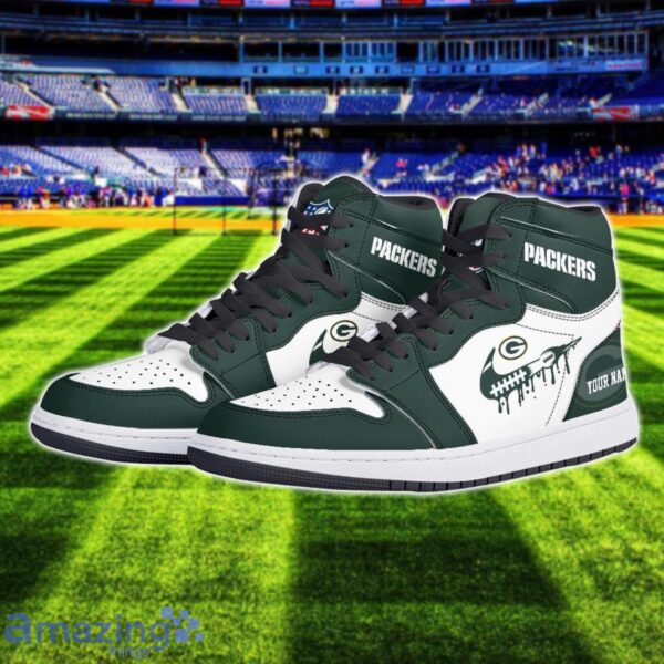 Green Bay Packers Air Jordan 1 Shoes Sport Hightop Sneakers For Men And Women Custom Name Product Photo 2