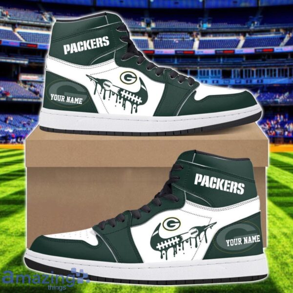 Green Bay Packers Air Jordan 1 Shoes Sport Hightop Sneakers For Men And Women Custom Name Product Photo 1