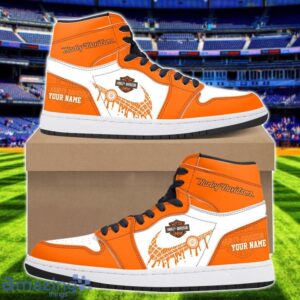 Harley-Davidson Logo Air Jordan 1 Shoes Custom Name Hightop Sneakers For Men Women Sport Gift Product Photo 1