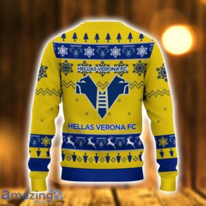 Hellas Verona FC Ugly Christmas Sweater Snowflake Pattern Pattern 3D Sweater Holiday Gift Ideas For Men And Women Product Photo 3