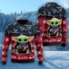 Houston Texans Baby Yoda Lover American Football Fans 3D Ugly Christmas Sweater Christmas Gift For Sport Fans