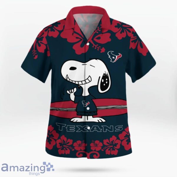 Houston Texans Flower Cute Snoopy Smile Hawaiian Shirt Summer Gift Product Photo 2