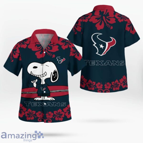 Houston Texans Flower Cute Snoopy Smile Hawaiian Shirt Summer Gift Product Photo 4