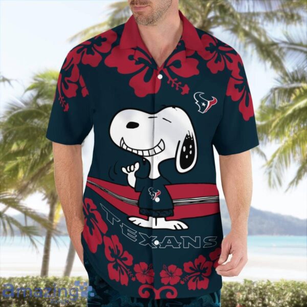 Houston Texans Flower Cute Snoopy Smile Hawaiian Shirt Summer Gift Product Photo 1