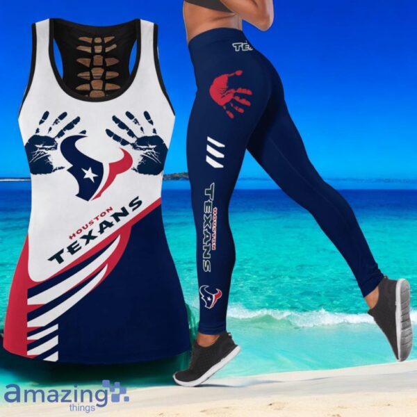 Houston Texans Hollow Tank Top And Leggings For Women Product Photo 1