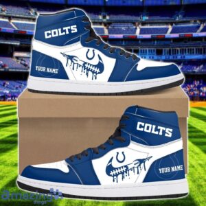 Indianapolis Colts Air Jordan 1 Shoes Sport Hightop Sneakers For Men And Women Custom Name Product Photo 1