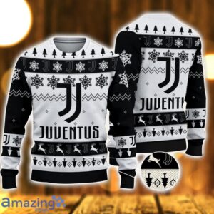 Juventus Ugly Christmas Sweater Snowflake Pattern Pattern 3D Sweater Holiday Gift Ideas For Men And Women Product Photo 1