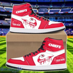 Kansas City Chiefs Air Jordan 1 Shoes Sport Hightop Sneakers For Men And Women Custom Name Product Photo 1