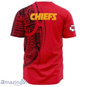 Kansas City Chiefs Baseball Jerseys - Polynesian Design Chiefs Shirts Product Photo 3
