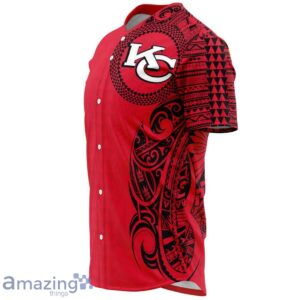 Kansas City Chiefs Baseball Jerseys - Polynesian Design Chiefs Shirts Product Photo 4