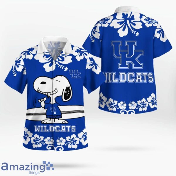 Kentucky Wildcats Flower Cute Snoopy Smile Hawaiian Shirt Summer Gift Product Photo 4