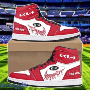 Kia Logo Air Jordan 1 Shoes Custom Name Hightop Sneakers For Men Women Sport Gift Product Photo 1