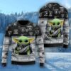 Las Vegas Raiders American NFL Football Team Logo Cute Grinch Christmas 3D Ugly Christmas Sweater Christmas Gift For Sport Fans FVJ7